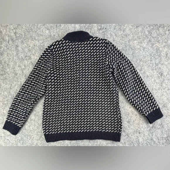 L.L. Bean | Vintage | Birdseye Norwegian Wool | Zipper |‎ Navy Blue | Small - Picture 4 of 9